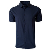 Luxe Pima Short Sleeve Button Up - Navy | GeorgRoth