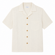 Sannino Crochet Camp Shirt Cream 