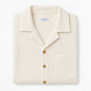 Sannino Crochet Camp Shirt Cream 