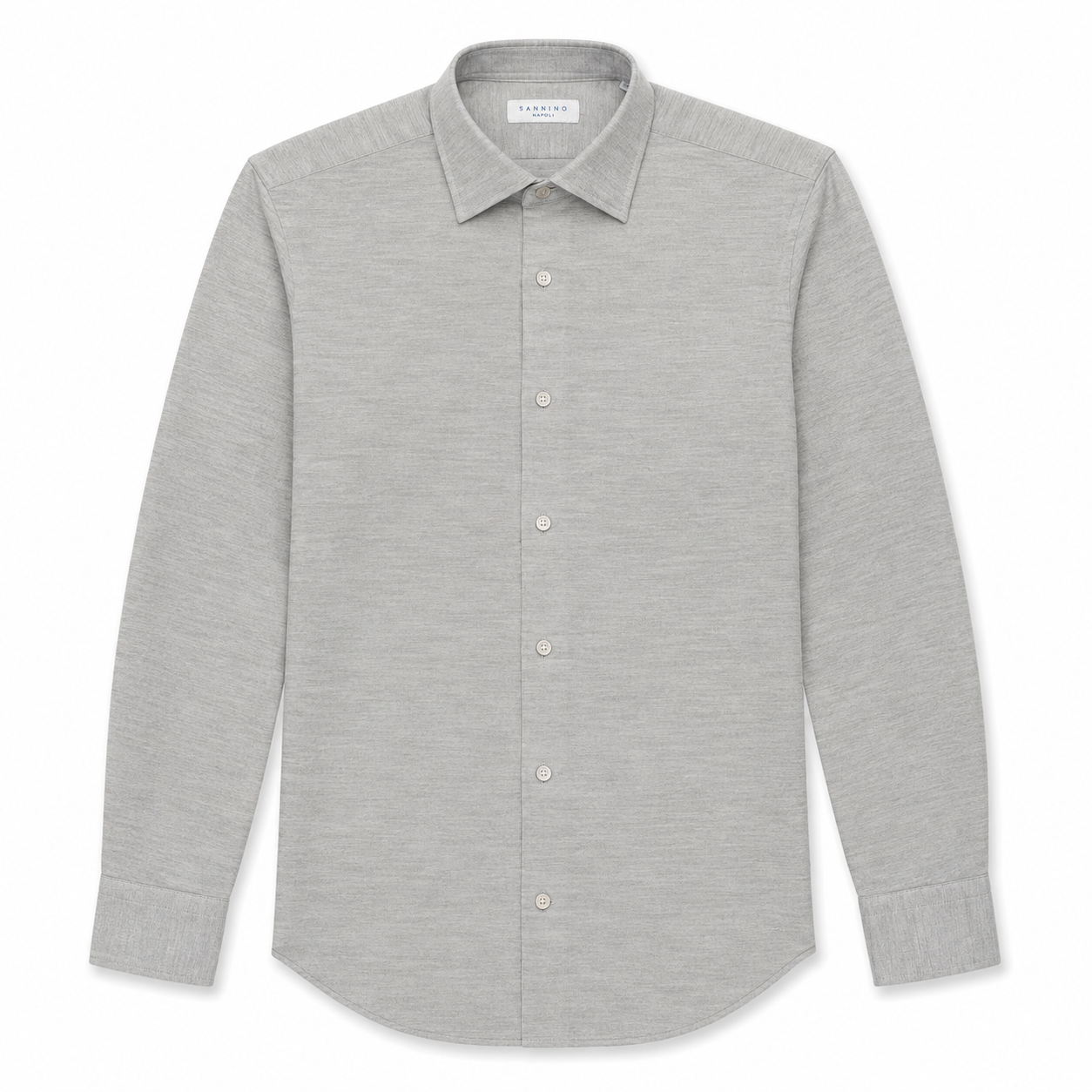 Sannino Lt Grey Cotton Dress Shirt 