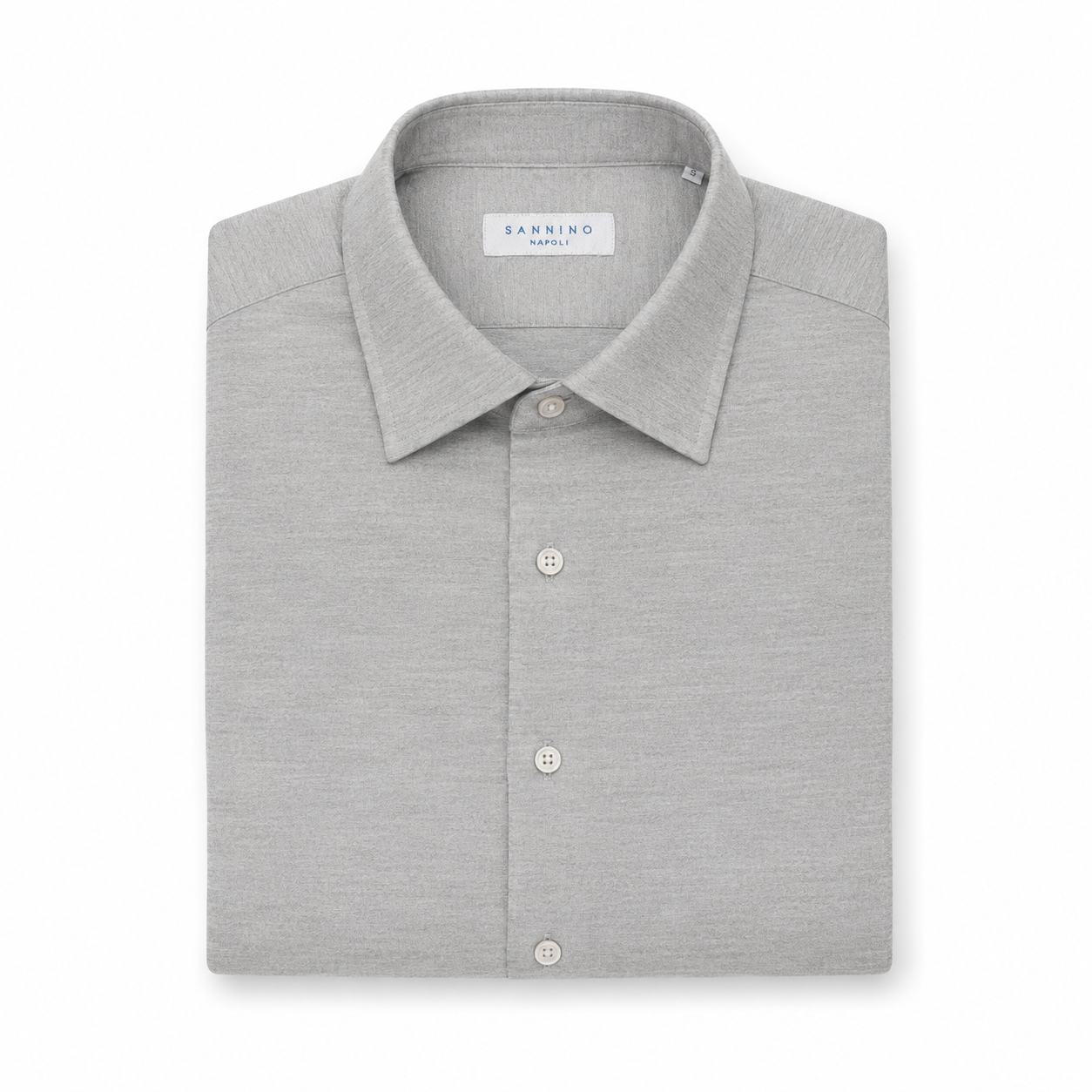 Sannino Lt Grey Cotton Dress Shirt 