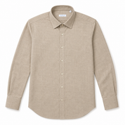 Tan Cotton Sannino Napoli Shirtmaker Men's Shirt