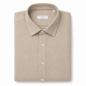 Tan Cotton Sannino Napoli Shirtmaker Men's Shirt