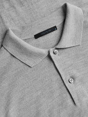 Saratoga Long Sleeve Polo Sweater Light Grey Heather Greyson Clothiers