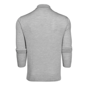 Saratoga Long Sleeve Polo Sweater Light Grey Heather Greyson Clothiers