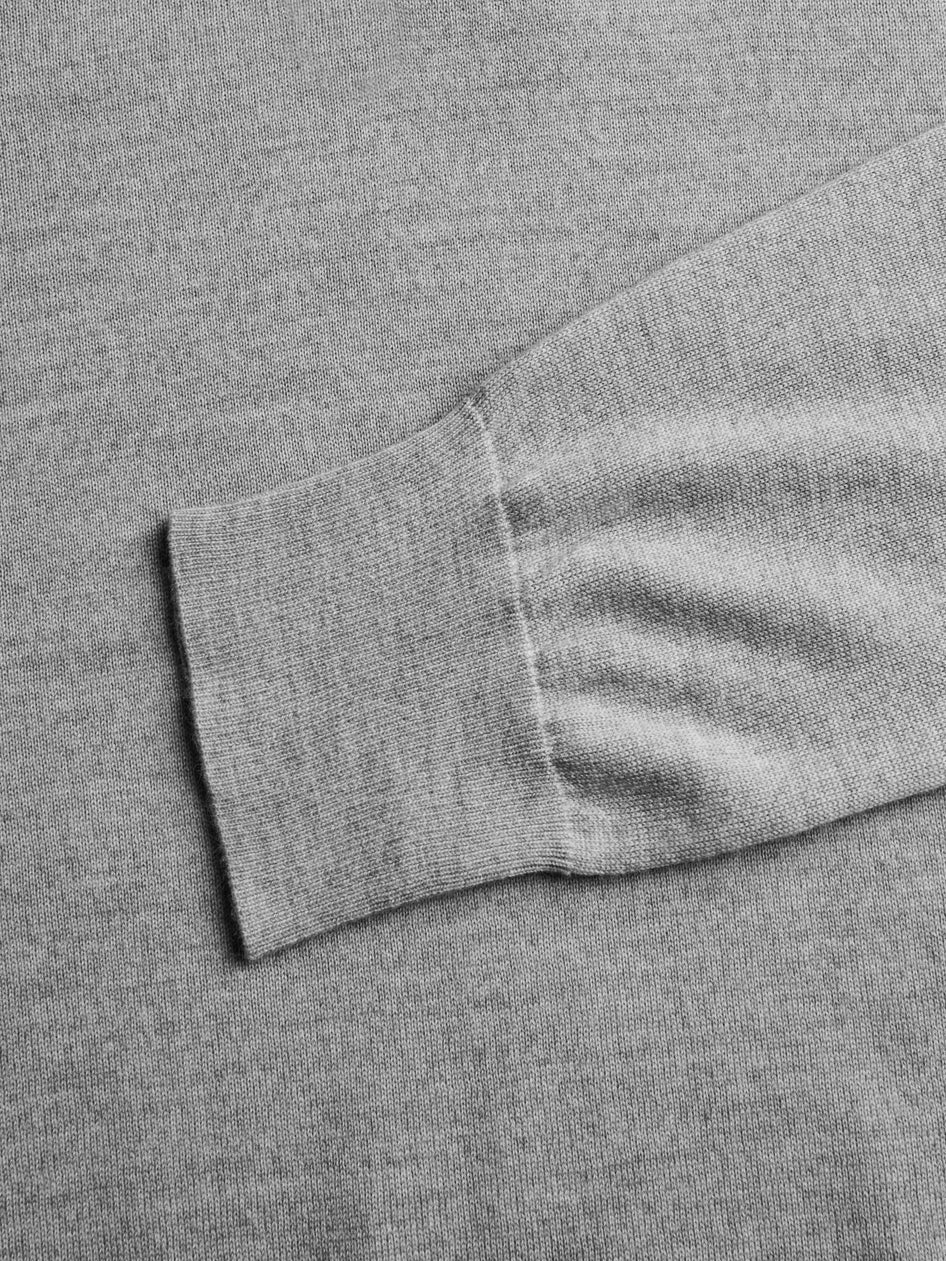 Saratoga Long Sleeve Polo Sweater Light Grey Heather Greyson Clothiers
