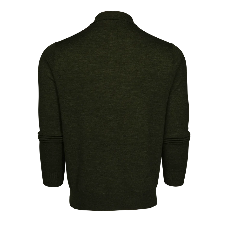 Saratoga Long Sleeve Sweater Polo Midnight Camp Greyson Clothiers