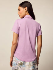 Scarlett Classic Crowley Collar Polo - Wisteria | Greyson Clothiers