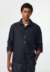 Hans Button Front Shirt - Navy Blue | NN.07
