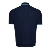 Seneca Short Sleeve Sweater Polo Maltese Blue Greyson Clothiers