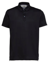 Short Sleeve Button Polo - Black | Lorenzoni