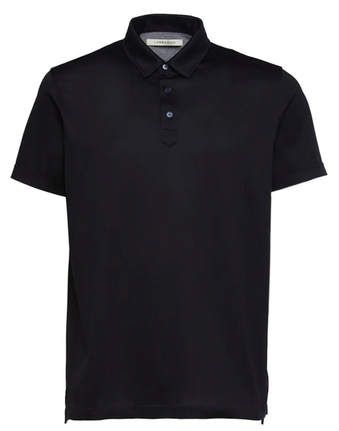 Short Sleeve Button Polo- Black