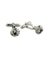 Silver Knot Brass Cufflinks | David Donahue