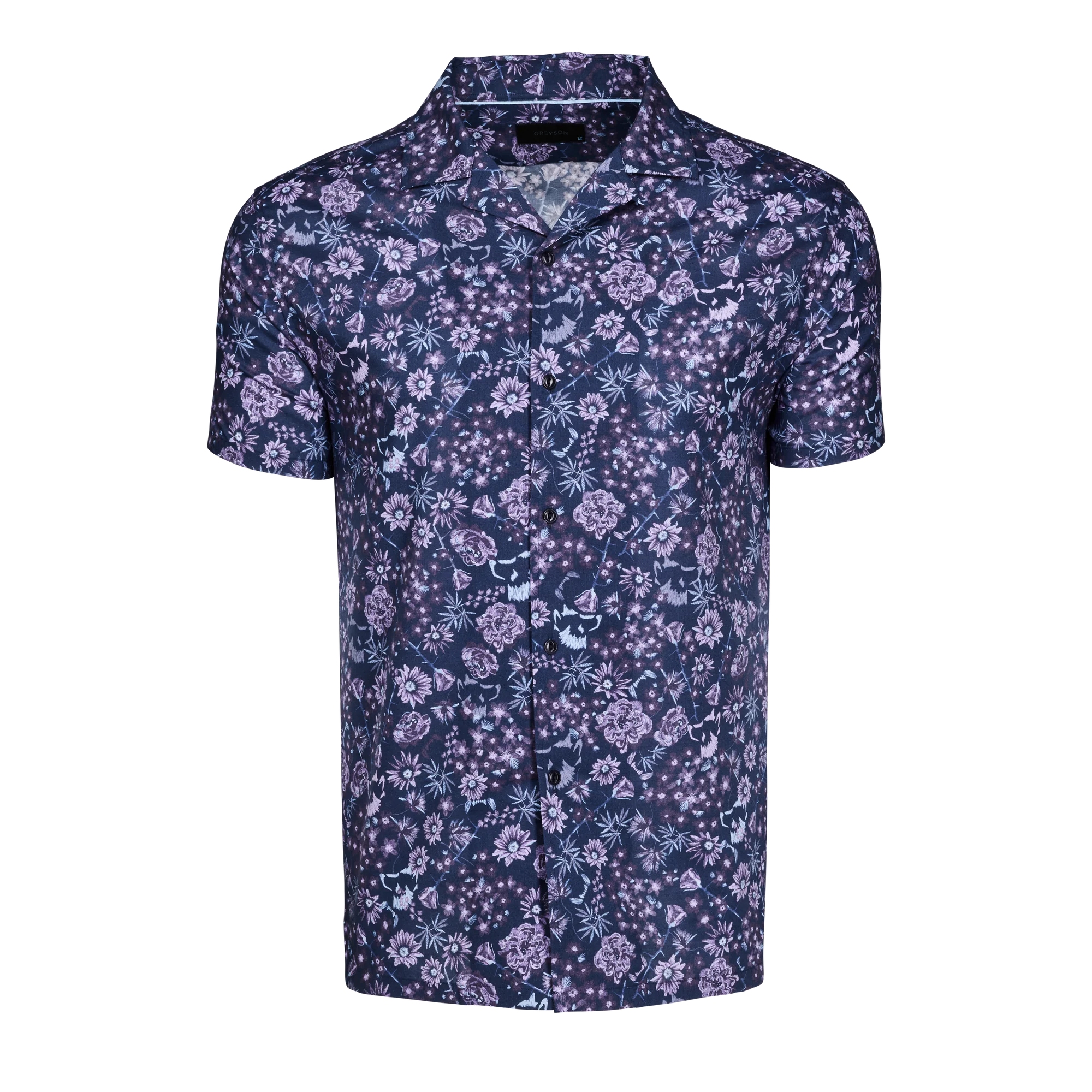 Silver Fang Lincoln Camp Collar Shirt Maltese Blue Greyson Clothiers