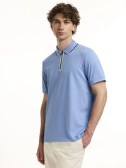 Sky Blue Nautical Zip Polo Impulso 