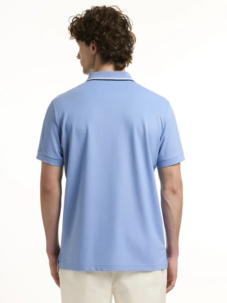 Sky Blue Nautical Zip Polo Impulso 