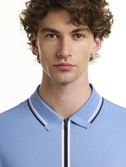 Sky Blue Nautical Zip Polo Impulso 