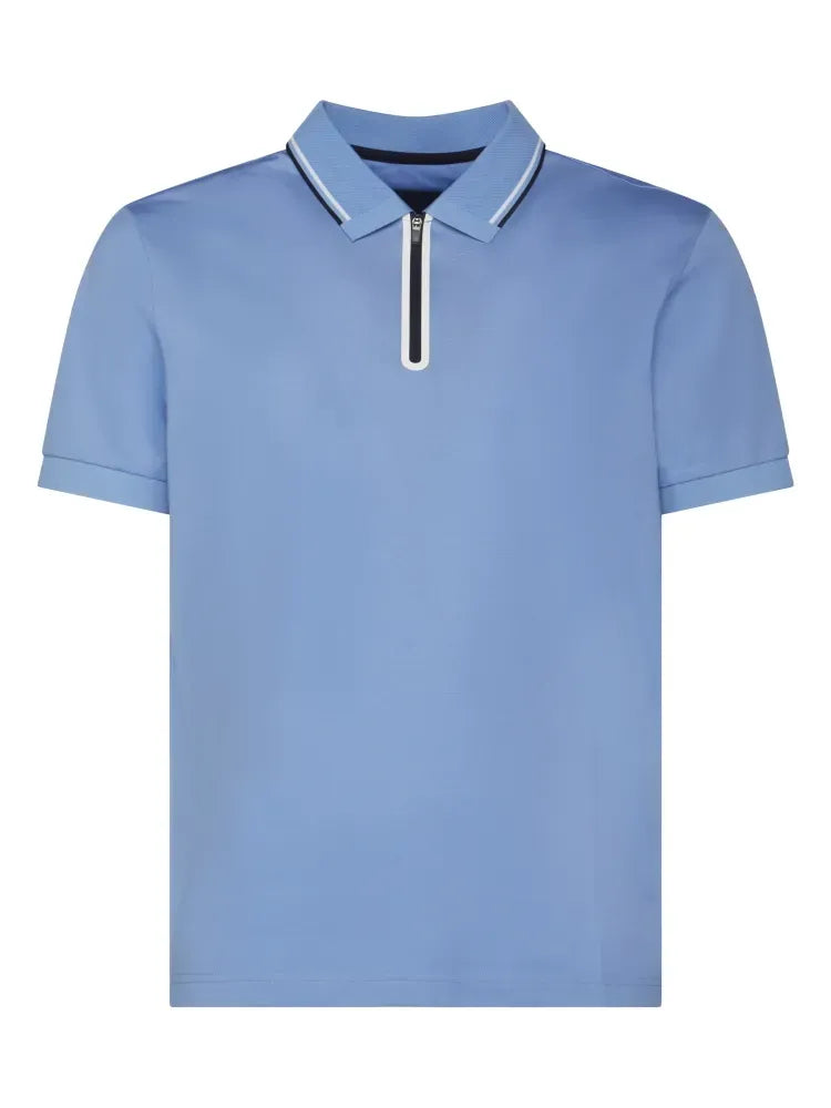 Sky Blue Nautical Zip Polo Impulso 