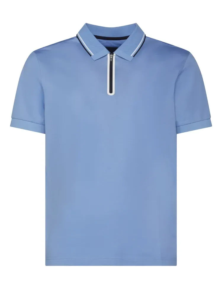 Sky Blue Nautical Zip Polo Impulso 
