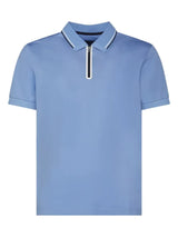 Sky Blue Nautical Zip Polo | Impulso