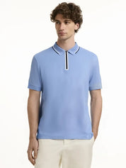 Sky Blue Nautical Zip Polo Impulso 