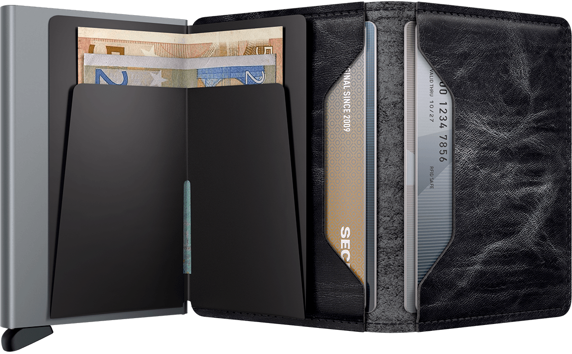 Slimwallet Dutch Martin Grey Secrid Wallets Open