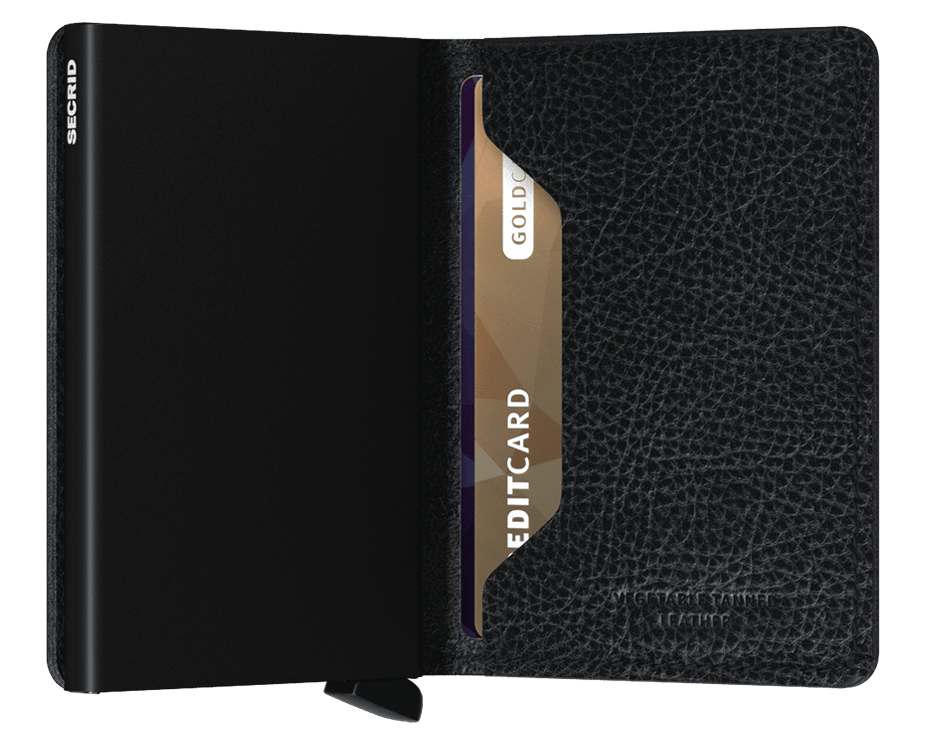 Slimwallet Vegetable Tanned Black Secrid Wallets Cardholder