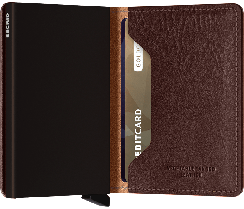 Slimwallet Vegetable Tanned Espresso Brown Secrid Wallets Cardholder
