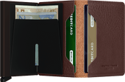 Slimwallet Vegetable Tanned Espresso Brown Secrid Wallets Open