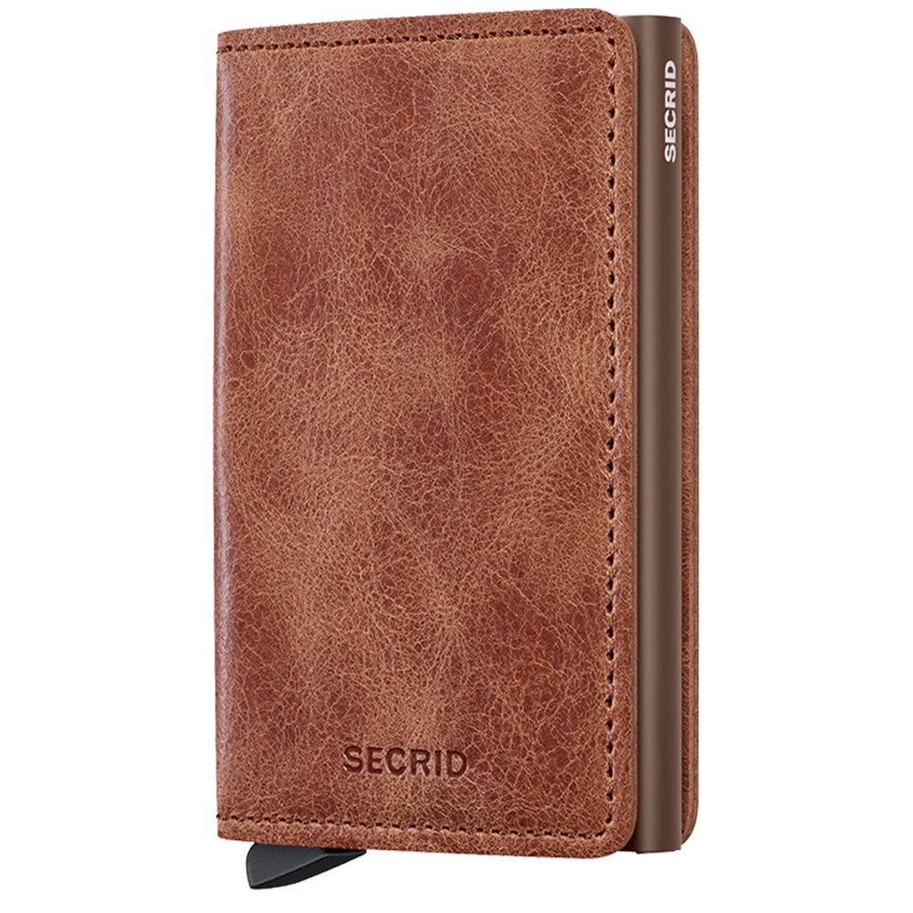 Slimwallet Vintage Cognac Brown Secrid Wallets Front