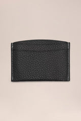 Soft Grain Leather Cardholder - Black | NN. 07