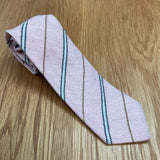 Soft Pink Stripe Cashmere Tie | Q. Contrary