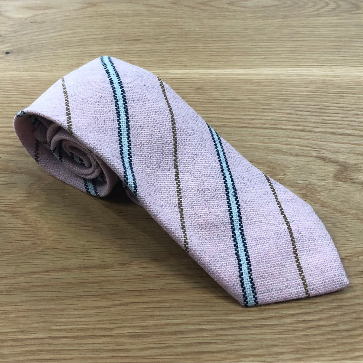 Soft pink striped tie