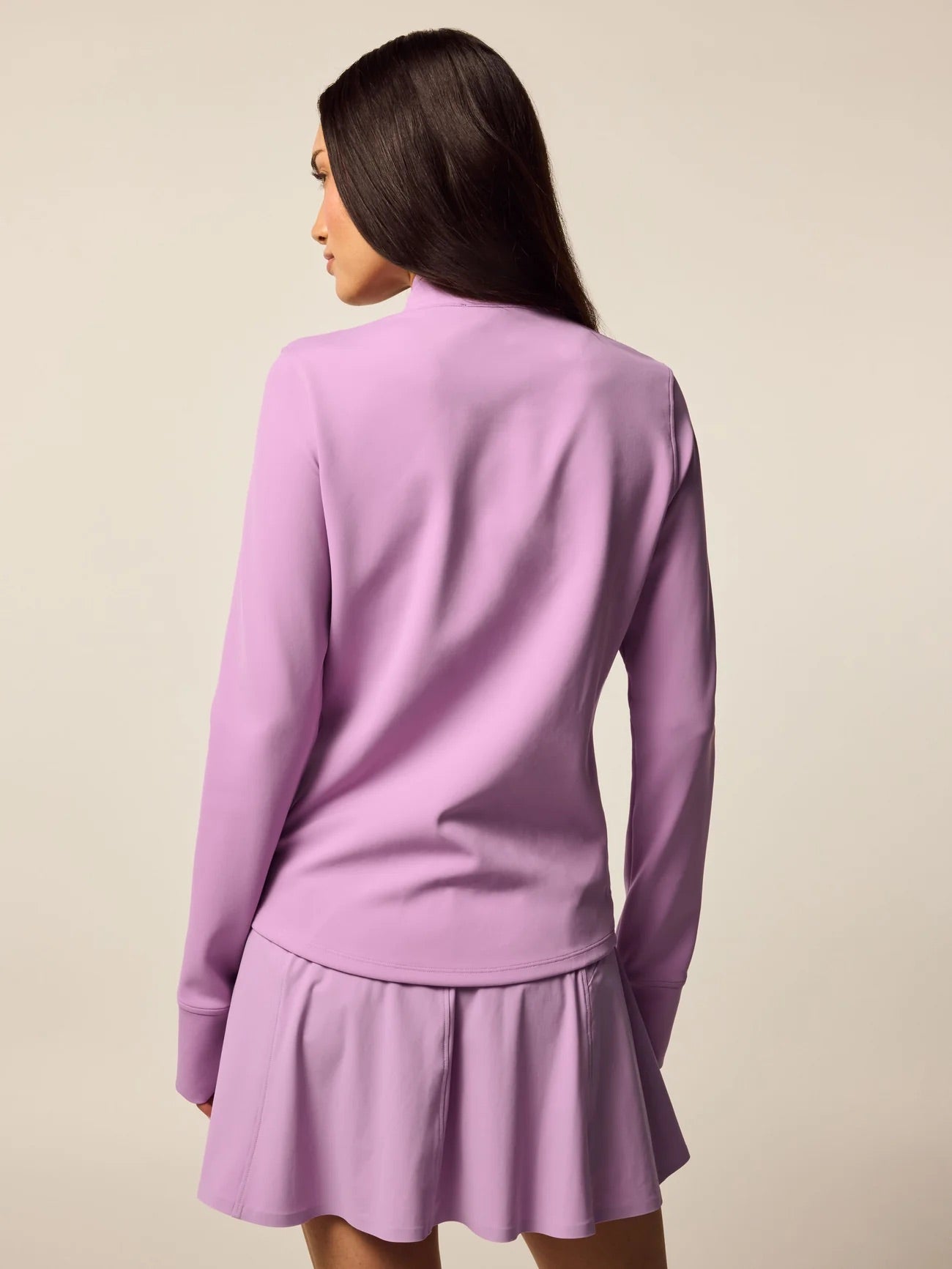 Soleil Long Sleeve Quarter Zip Wisteria Greyson Clothiers Back