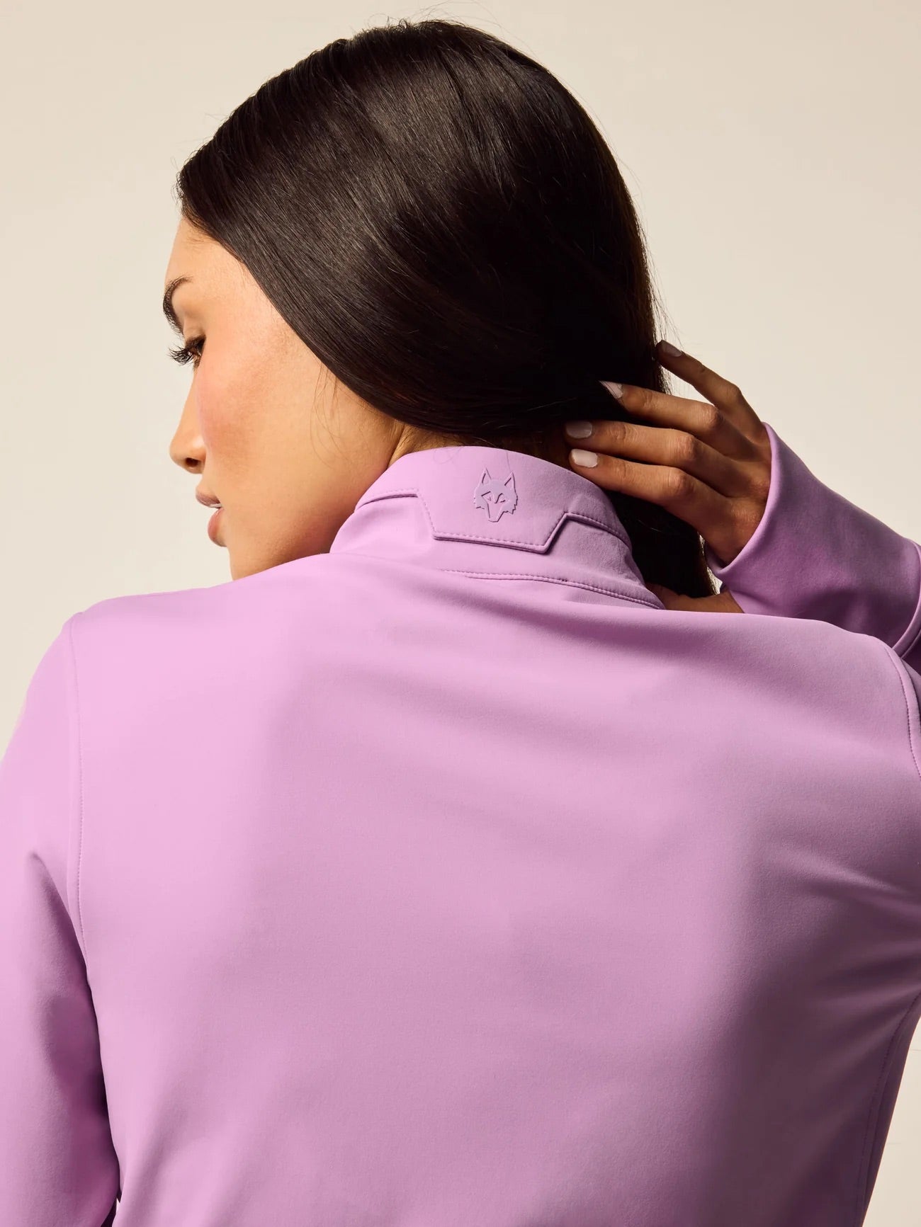 Soleil Long Sleeve Quarter Zip Wisteria Greyson Clothiers Detail