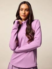 Soleil Long Sleeve Quarter Zip Wisteria Greyson Clothiers Front