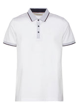 White Fancy Short Sleeve Polo  | Lorenzoni