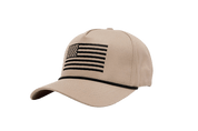 ThreeTone American Flag Hat in Tan
