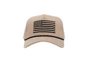 ThreeTone American Flag Hat in Tan
