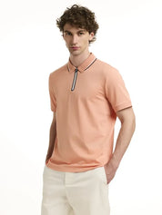 Tangerine Sporty Zip Polo Impulso 
