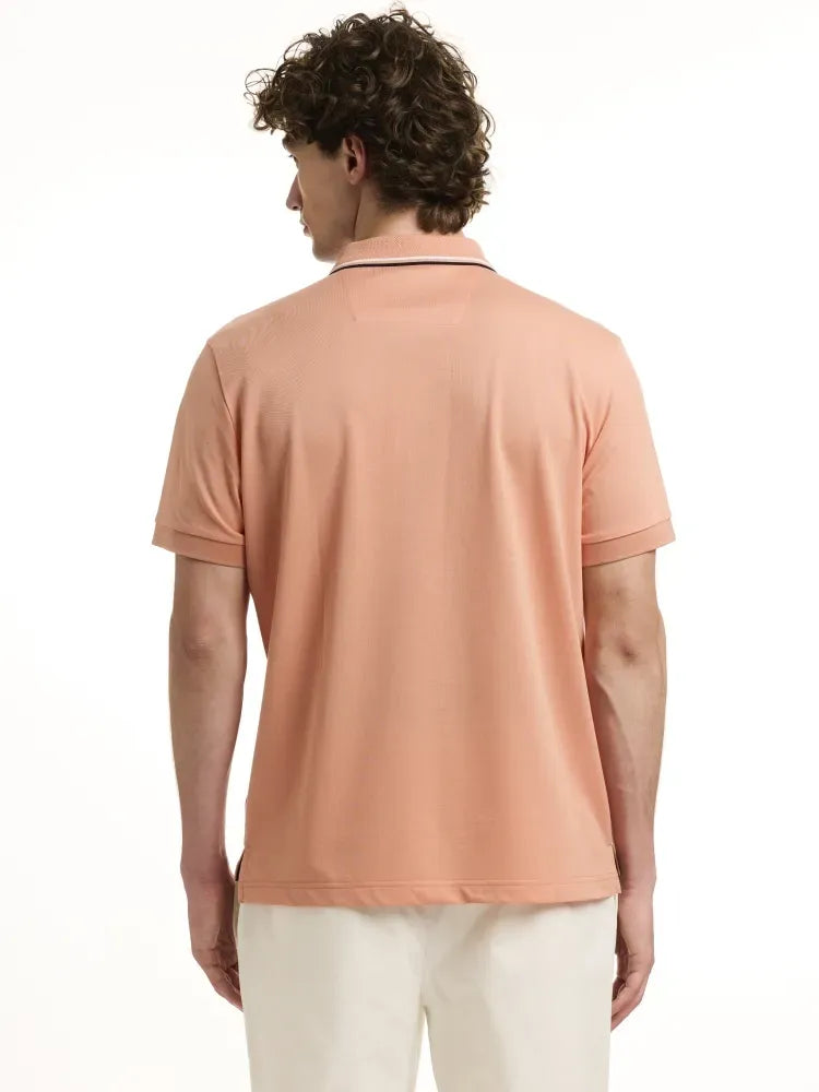 Tangerine Sporty Zip Polo Impulso 