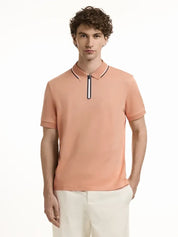 Tangerine Sporty Zip Polo Impulso 