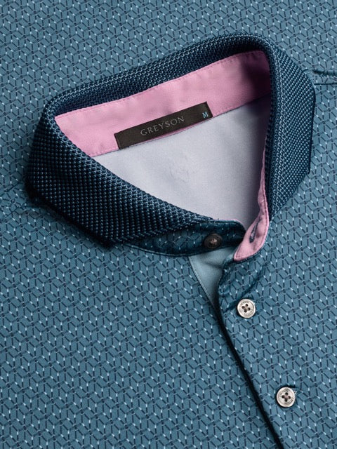 Targhee Short Sleeve Polo Maltese Greyson Clothiers Collar Detail