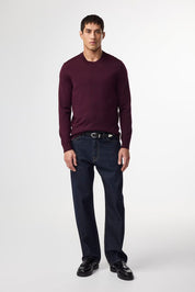 Ted Lightweight Sweater In Wine Red From NN.07