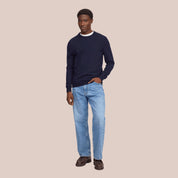 Ted Lightweight Merino Wool Sweater Navy Blue NN.07