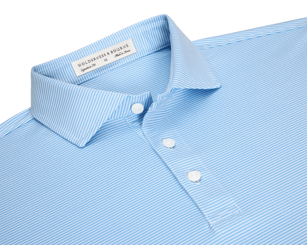 The Perkins Shirt - Vista Blue & White Holderness & Bourne