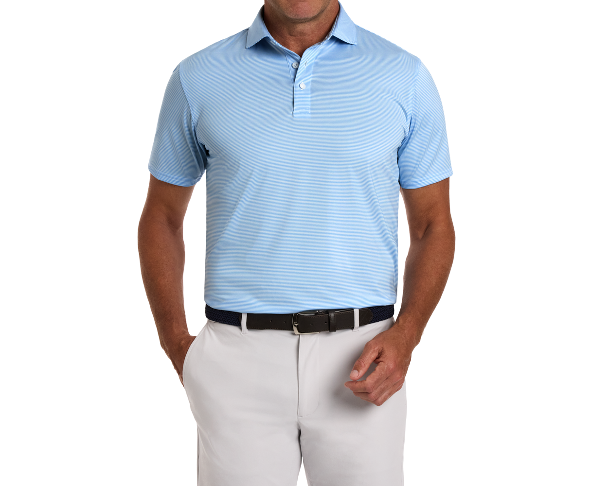 The Perkins Shirt - Vista Blue & White Holderness & Bourne