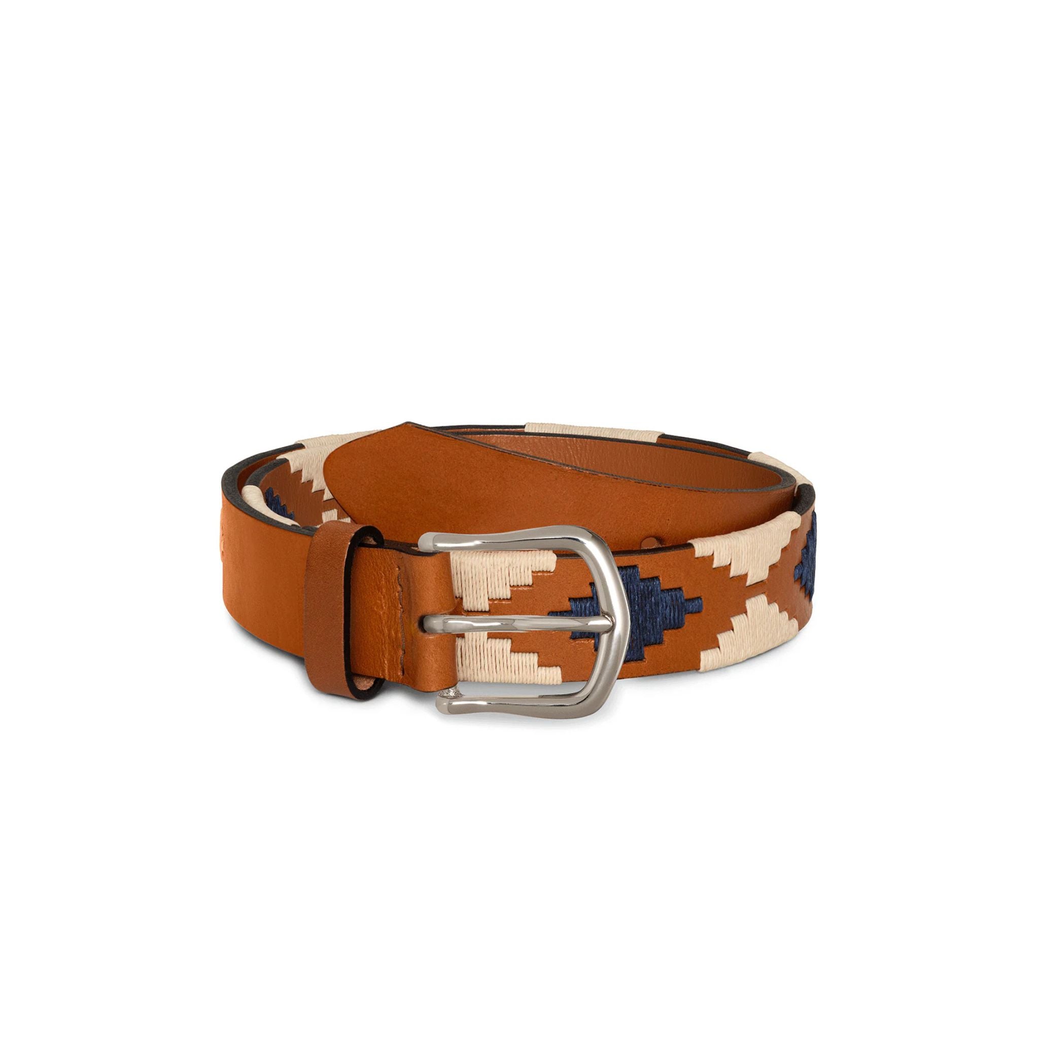 The Barker Belt Chestnut/Dune/Navy Holderness & Bourne