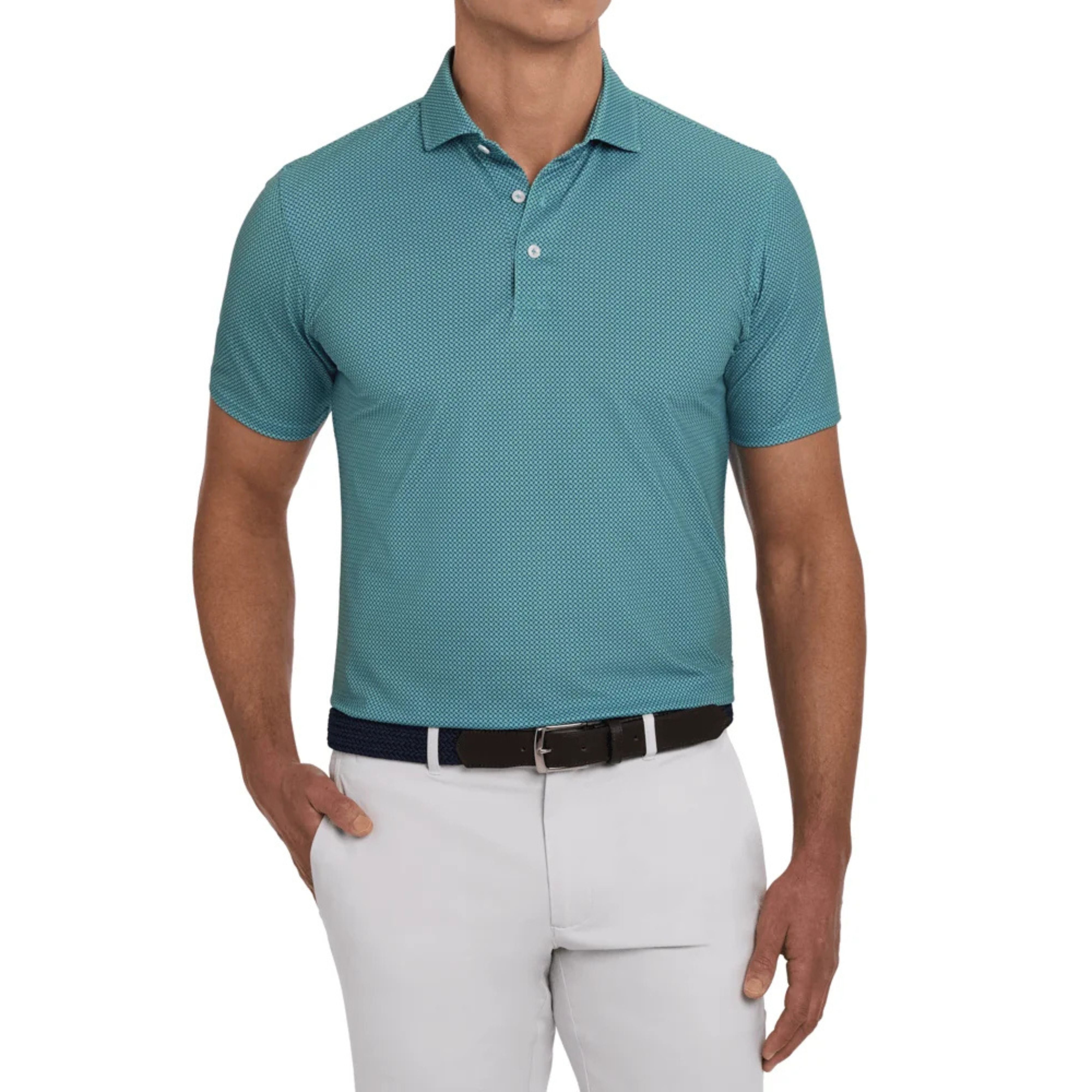 The Collins Shirt Cascade Green & Pacific Blue Holderness & Bourne