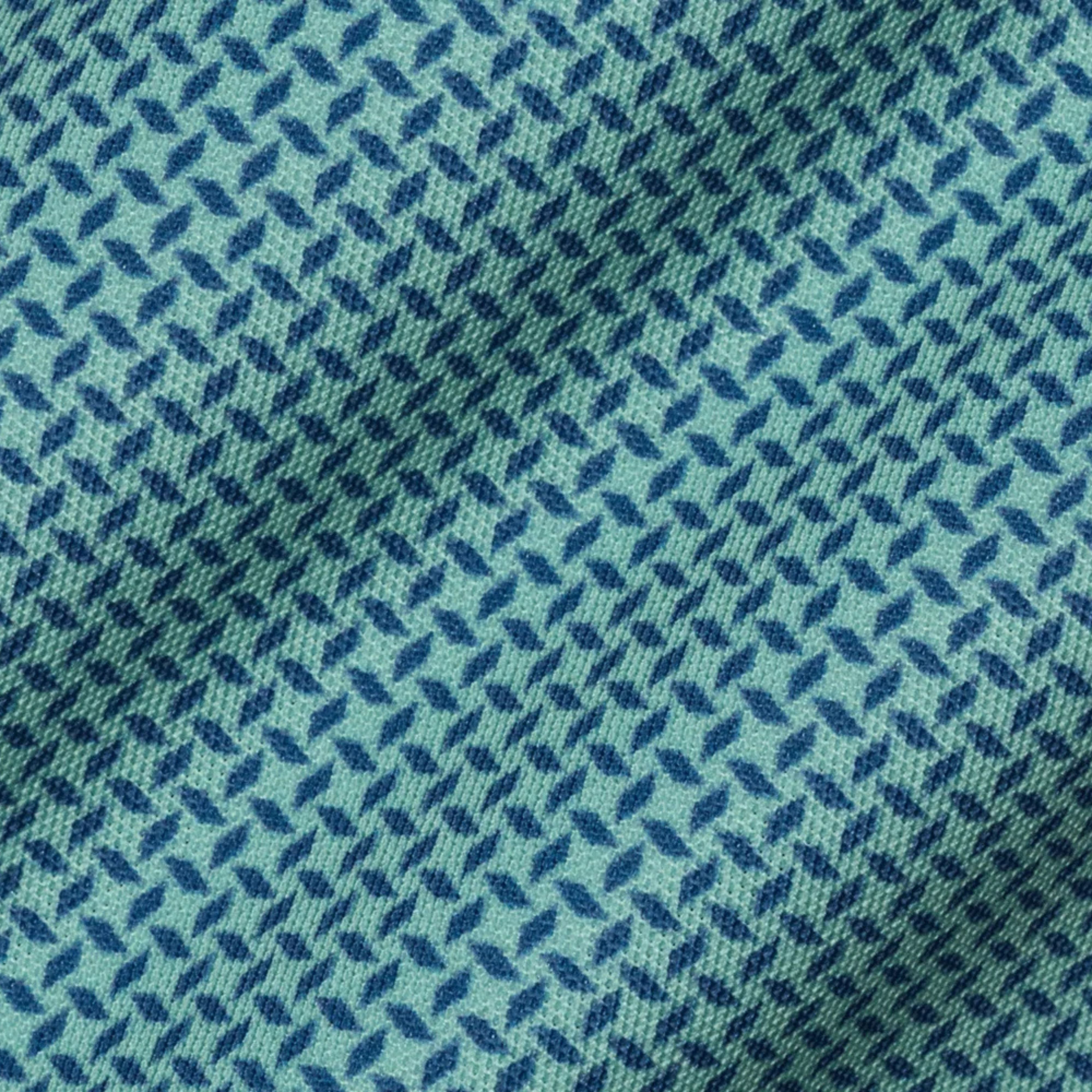 The Collins Shirt Cascade Green & Pacific Blue Holderness & Bourne